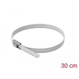   Delock Rozsdamentes Acél Kábelkötegek Hossza 300 x Szélesség 4,6 mm fehér 10 db. (DL-18818)