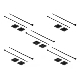   Delock Kábelkötegelő talp 25 x 25 mm, kábelkötegelővel, melynek hossza 300 mm x szélessége 4,8 mm fe (DL-18831)