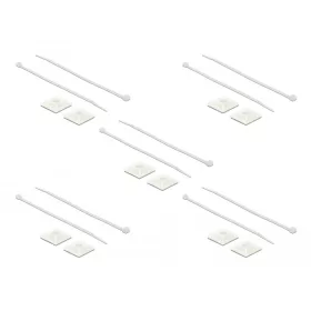   Delock Kábelkötegelő talp 25 x 25 mm, kábelkötegelővel, melynek hossza 300 mm x szélessége 4,8 mm fe (DL-18834)