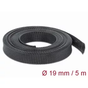   Delock Fonott kábelharisnya nyújtható 5 m x 19 mm fekete (DL-18850)