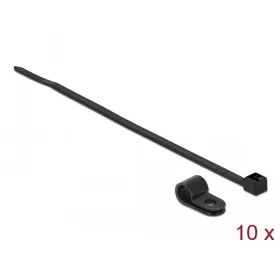   Delock Fekete színű, összekapcsoló pánt készlet 4,8 mm H 150 x Sz 2,5 mm kábelekkel (DL-18862)