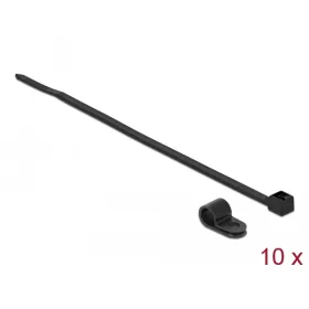   Delock Fekete színű, összekapcsoló pánt készlet 6,4 mm H 200 x Sz 3,6 mm kábelekkel (DL-18864)