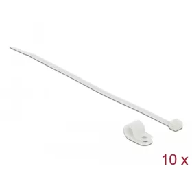  Delock Fehér színű, összekapcsoló pánt készlet 9,5 mm H 200 x Sz 4,8 mm kábelekkel (DL-18867)