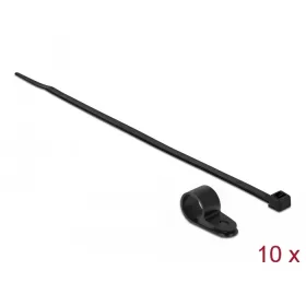   Delock Fekete színű, összekapcsoló pánt készlet 12,7 mm H 300 x Sz 4,8 mm kábelekkel (DL-18870)