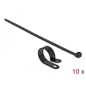   Delock Fekete színű, összekapcsoló pánt készlet 25,4 mm H 300 x Sz 7,2 mm kábelekkel (DL-18876)