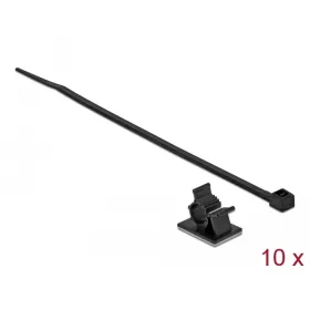   Delock Fekete, 25 x 18 mm-es kábelfogó H 200 x Sz 3,6 mm - kábellel (DL-18878)