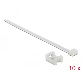   Delock Fehér csavart biztosító foglalat készlet 23 x 16 mm H 150 x Sz 7,2 mm kábellel (DL-18885)