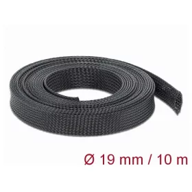   Delock Fonott kábelharisnya nyújtható 10 m x 19 mm fekete (DL-18903)