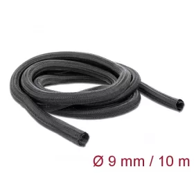   Delock Fonott kábelharisnya önzáródó 10 m x 9 mm fekete (DL-18921)