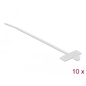   Delock Kábelkötöző címkével Hx 100 x Sz 2,5 mm, 10 darab fehér (DL-18954)