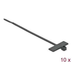   Delock Kábelkötöző címkével Hx 100 x Sz 2,5 mm, 10 darab fekete (DL-18958)