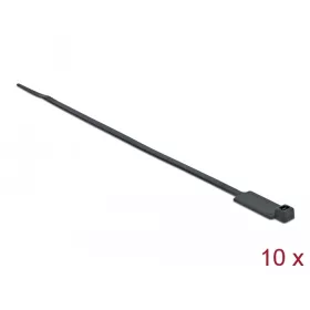   Delock Kábelkötöző címkével Hx 270 x Sz 4,8 mm, 10 darab fekete (DL-18961)