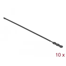   Delock Újrahasználható kötöző Hx 210 x Sz 4,5 mm 10 db. fekete (DL-18966)
