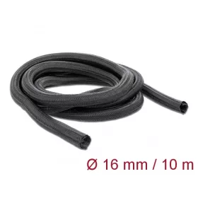   Delock Fonott kábelharisnya önzáródó 10 m x 16 mm fekete (DL-19033)