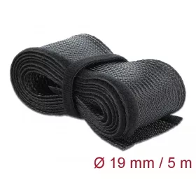   Delock Fonott kábelharisnya tépőzárral 5 m x 19 mm fekete (DL-19050)