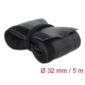   Delock Fonott kábelharisnya tépőzárral 5 m x 32 mm fekete (DL-19055)