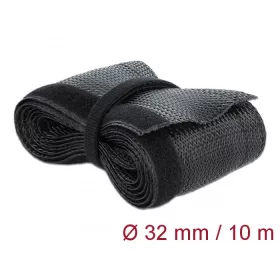   Delock Fonott kábelharisnya tépőzárral 10 m x 32 mm fekete (DL-19059)
