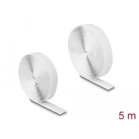   Delock Öntapadó tépőzáras szalag-szett, H 5 m és Sz 20 mm fehér (DL-19062)