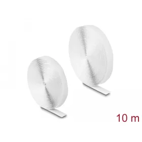   Delock Öntapadó tépőzáras szalag-szett, H 10 m és Sz 20 mm fehér (DL-19065)