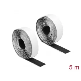   Delock Velcro öntapadó tépőzáras szalag-szett, H 5 m és Sz 25 mm fekete (DL-19072)
