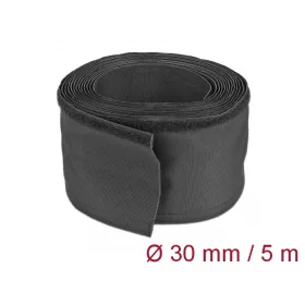   Delock Szőtt tépőzáras karmantyú 5 m x 30 mm-es, fekete (DL-19191)