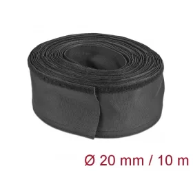   Delock Szőtt tépőzáras karmantyú 10 m x 20 mm-es, fekete (DL-19193)