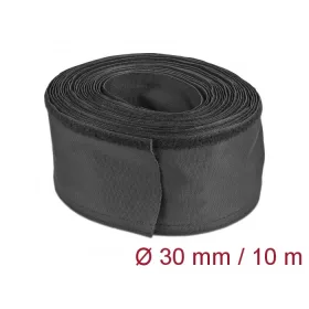   Delock Szőtt tépőzáras karmantyú 10 m x 30 mm-es, fekete (DL-19216)