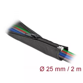   Delock Szőtt önzáródó karmantyú 2 m x 25 mm-es fekete (DL-19219)