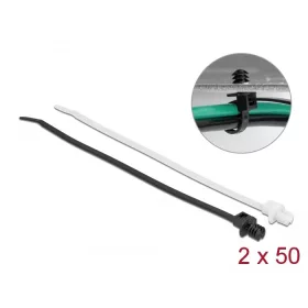   Delock Kábelkötegelő vékony lemez alappal hossza 200 mm szélessége 4,8 mm, 100 db. (DL-19502)