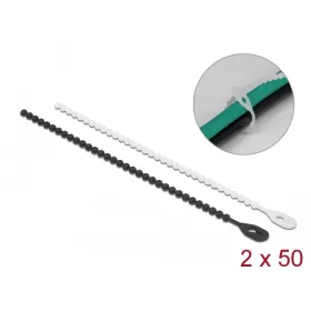   Delock Újrahasználható kötöző Hx 180 x Sz 3,6 mm 100 db. (DL-19507)
