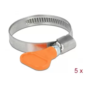   Delock Tömlőbilincs pillangó fogantyúval rozsdamentes acél 400 SS 30 - 45 mm 5 db. narancssárga (DL-19516)