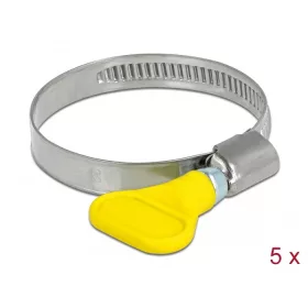   Delock Tömlőbilincs pillangó fogantyúval rozsdamentes acél 400 SS 32 - 50 mm 5 db. sárga (DL-19517)