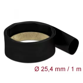   Delock Fekete, hőre szűkülő tubus 1 m x 25,4 mm méretű szűkülési aránya 4:1 (DL-20663)
