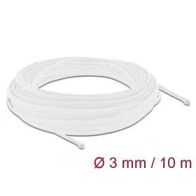   Delock Fonott kábelharisnya nyújtható 10 m x 3 mm fehér (DL-20692)