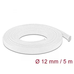   Delock Fonott kábelharisnya nyújtható 5 m x 12 mm fehér (DL-20694)