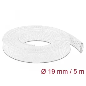   Delock Fonott kábelharisnya nyújtható 5 m x 19 mm fehér (DL-20695)