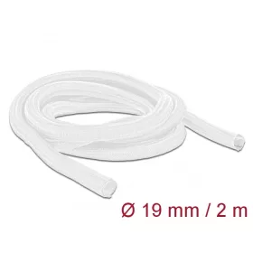   Delock Fonott kábelharisnya önzáródó 2 m x 19 mm fehér (DL-20700)