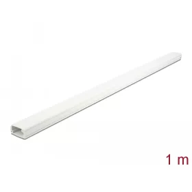   Delock Kábelcsatorna fedéllel 26 x 13 mm - hossza 1 m fehér (DL-20721)