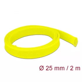   Delock Fonott kábelharisnya nyújtható 2 m x 25 mm sárga (DL-20750)