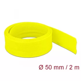   Delock Fonott kábelharisnya nyújtható 2 m x 50 mm sárga (DL-20760)