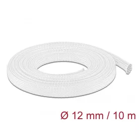   Delock Fonott kábelharisnya nyújtható 10 m x 12 mm fehér (DL-20804)