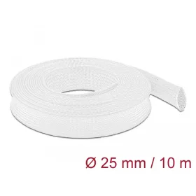   Delock Fonott kábelharisnya nyújtható 10 m x 25 mm fehér (DL-20806)