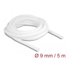   Delock Fonott kábelharisnya önzáródó 5 m x 9 mm fehér (DL-20807)
