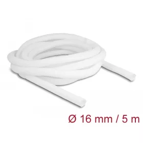   Delock Fonott kábelharisnya önzáródó 5 m x 16 mm fehér (DL-20809)