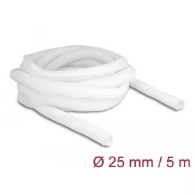   Delock Fonott kábelharisnya önzáródó 5 m x 25 mm fehér (DL-20811)