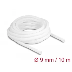   Delock Fonott kábelharisnya önzáródó 10 m x 9 mm fehér (DL-20812)