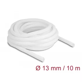  Delock Fonott kábelharisnya önzáródó 10 m x 13 mm fehér (DL-20813)