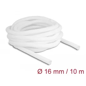   Delock Fonott kábelharisnya önzáródó 10 m x 16 mm fehér (DL-20814)