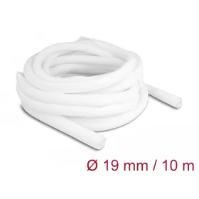   Delock Fonott kábelharisnya önzáródó 10 m x 19 mm fehér (DL-20815)