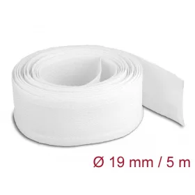   Delock Fonott kábelharisnya tépőzárral 5 m x 19 mm fehér (DL-20817)